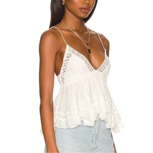 White crochet top, crochet, adjustable straps